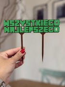 Topper Na Tort ciasto Wszystkiego Najlepszego Minecraft urodziny