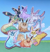 Zestaw naklejek ,,Eeveelucje,,