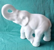 figurka porcelanowa - biały słoń