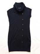 Nowa czarna sweterkowa tunika golf wiskoza M 38