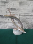 Jesiotry figurka porcelana Hollohaza 