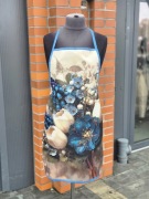 Fartuch kuchenny damski 58x78cm mocny fartuszek, kuchnia, kwiaty, tulipany