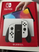 Nintendo Switch OLED biały  komplet, stan bardzo dobry,