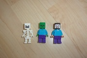 lego figurki minecraft steve zombie skeletor szkieletor