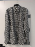 Woolrich fine-check virgin wool shirt Koszula 100% wełna dziewicza w kratę 