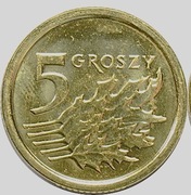 5 groszy 2014 – Polska - III RP - Royal Mint -   z woreczka menniczego