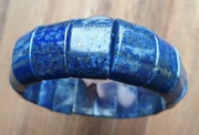 nowa bransoletka naturalny LAPIS LAZULI poduszki 20x13 mm