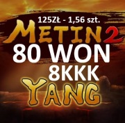 80WON - 8KKK YANG METIN2 POLSKA  1,56zł za szt.