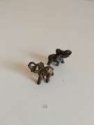 Dwa mosiężne słoniki  figurki 