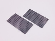 LEGO 3865 Ciemnoszara płyta budowlana 8x16 2szt