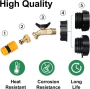 Adapter do pojemników IBC 275–330 galonów z zaworem mosiężnym