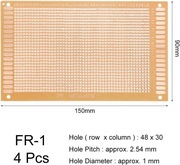 Zestaw 4 płytek uniwersalnych PCB FR1 9 15 cm  raster 2.54 mm