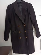 Czarny Płaszcz marki Sinsay w rozm. 34 XS Używany