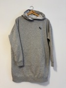 Szara dresowa sukienka z kapturem jak nowa FB Sister