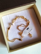 Nowa bransoletka Beforya Paris próba 925 pozłacana