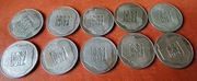 10x srebrne monety mapka PRL srebro próba .625
