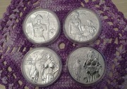 Germania Mint: Valkyries – komplet 4 monet srebrnych 1 oz BU