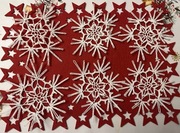 Dekoracje choinkowe 6 sztuk średnica ok 10cm Ręcznie robione na szydełku 