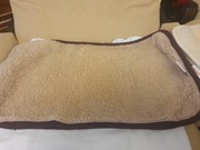 pokrowiec na poduszkę owcza wełna Merynos beż /camel 40*70 zamek wyprzedaż