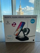 ŁADOWARKA  (INDUKCYJNA) 4w1 - IPHONE, AIRPODS, APPLE WATCH CZARNA