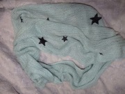 *Pieces* Piękny miętowy komin gwiazdy czarne skay