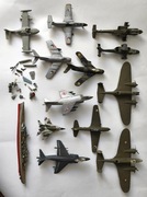 Złom modelarski samoloty stare okręt Prinz Eugen samolot helikopter LOT