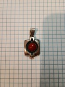 Stary Wisiorek z koralem Srebro 925