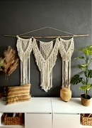 Makrama tryptyk na ścianę