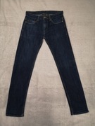 Granatowe spodnie jeansowe jeansy straight Armani Exchange J66 30 jak nowe