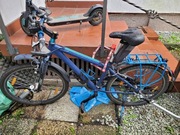 Rower górski z bagażnikiem i koszykiem dla psa 