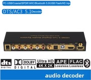 HDMI Audio EXTRACTOR 5.1CH Bluetooth 5.0 4K60Hz ARC PC-USB do wzmacniacza