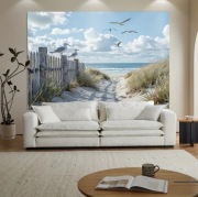 Baner tło fotograficzne plaża 100x150cm poliester