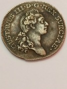 Szwecja, Srebro, 1/6 Riksdalera-1788r.