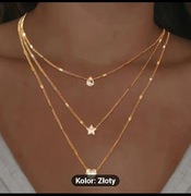 Eleganckie, wielowarstwowe naszyjniki z zawieszkami z kryształów  