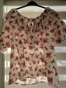 Bluzka hiszpanka r S/M czerwone kwiaty 