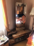 Zestaw Sypialniany PRL(Toaletka+Nakastliki) lata 40/50.Do renowacji Vintage