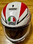 Kask AGV K3 biało-różowy z interkomem