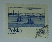 Znaczek pocztowy STATKI żaglowce Wisła Polska 1982