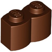LEGO palisada 1x2 brązowa reddish brown 4211180 30136 59szt
