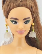 Kolczyki biżuteria dla lalki Barbie konwalie