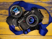 Zestaw Minolta XG-9 + Tokina 25-50 f4.0 + Tokina 75-150 f3.8 + pasek