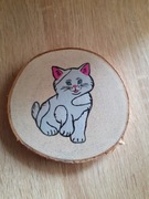 Podkładka pod kubek dla dzieci. Kotek