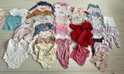 Paka ubrań dla niemowlaka dziecka 62-80 komplety sukienki body legginsy 