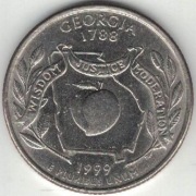 USA quarter dollar 25 centów 1999 Georgia D nr 2