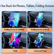 Stalowy solidny uchwyt samochodowy na duży rozkładany telefon Samsung Fold