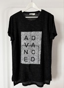 Bluzka męska t-shirt large czarny z nadrukiem