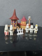 Muminki zestaw mini statek, kabina, figurki 6 szt