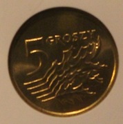 5 GR GROSZY 2007 GCN MS69 - SKRĘTKA OK. 270 STOPNI
