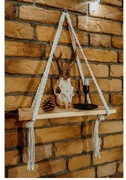 Półka drewno HYGGE MACRAME 40 x 14 cm