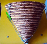 Donica wisząca Rattan Solidna Duża Łancuch Haki